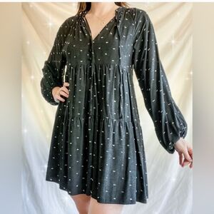 NWT- Zara Black Long Sleeve Dress